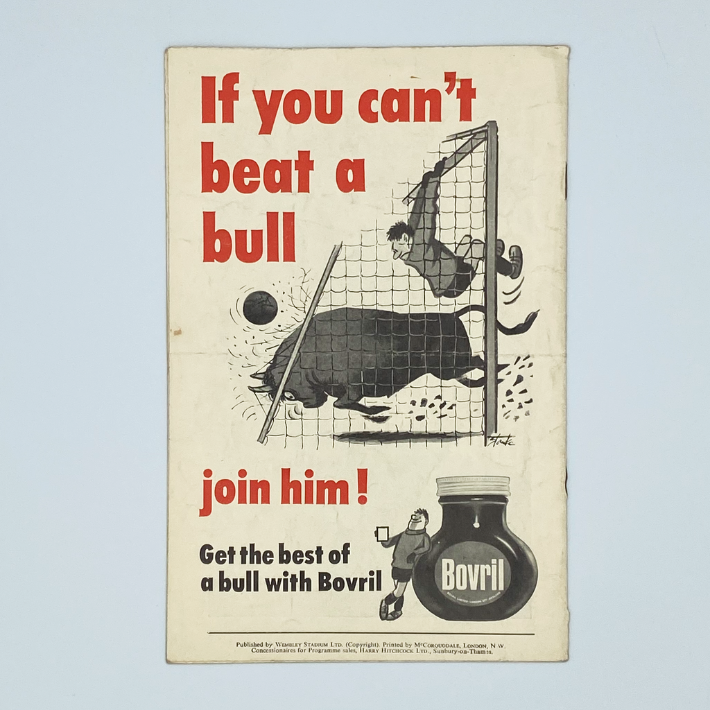 England vs Austria Programme (20 October, 1965)