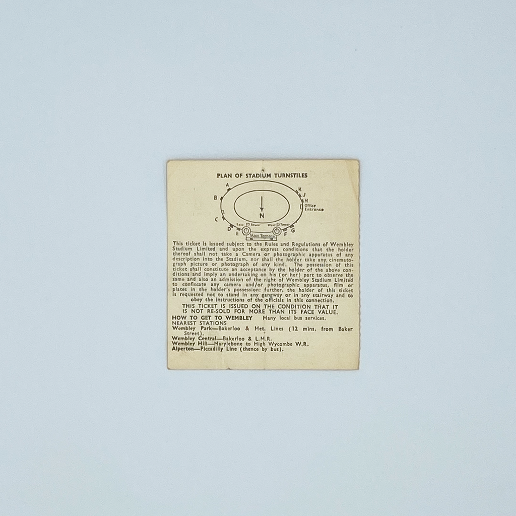 England vs Spain Programme & Ticket (24 May, 1967)