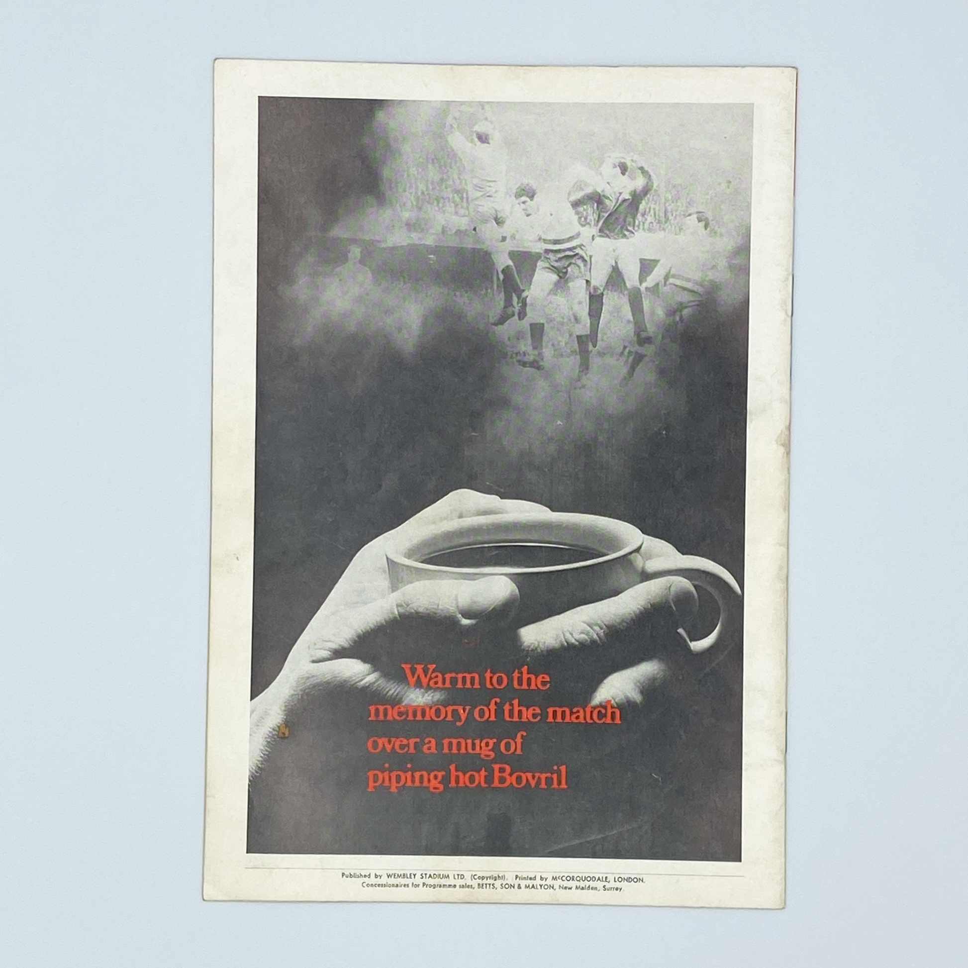 England vs Wales Programme & Ticket (7 May, 1969)