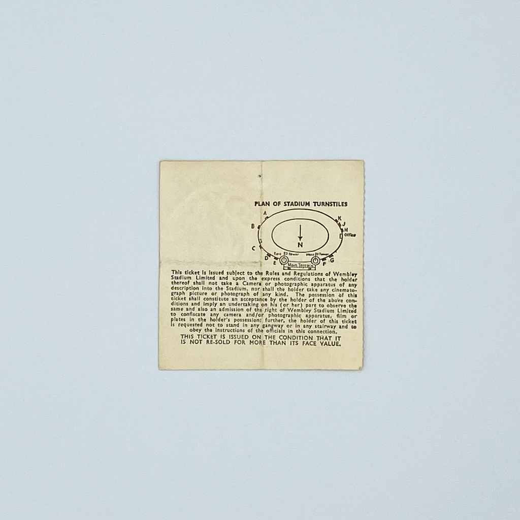England vs Wales Programme & Ticket (7 May, 1969)