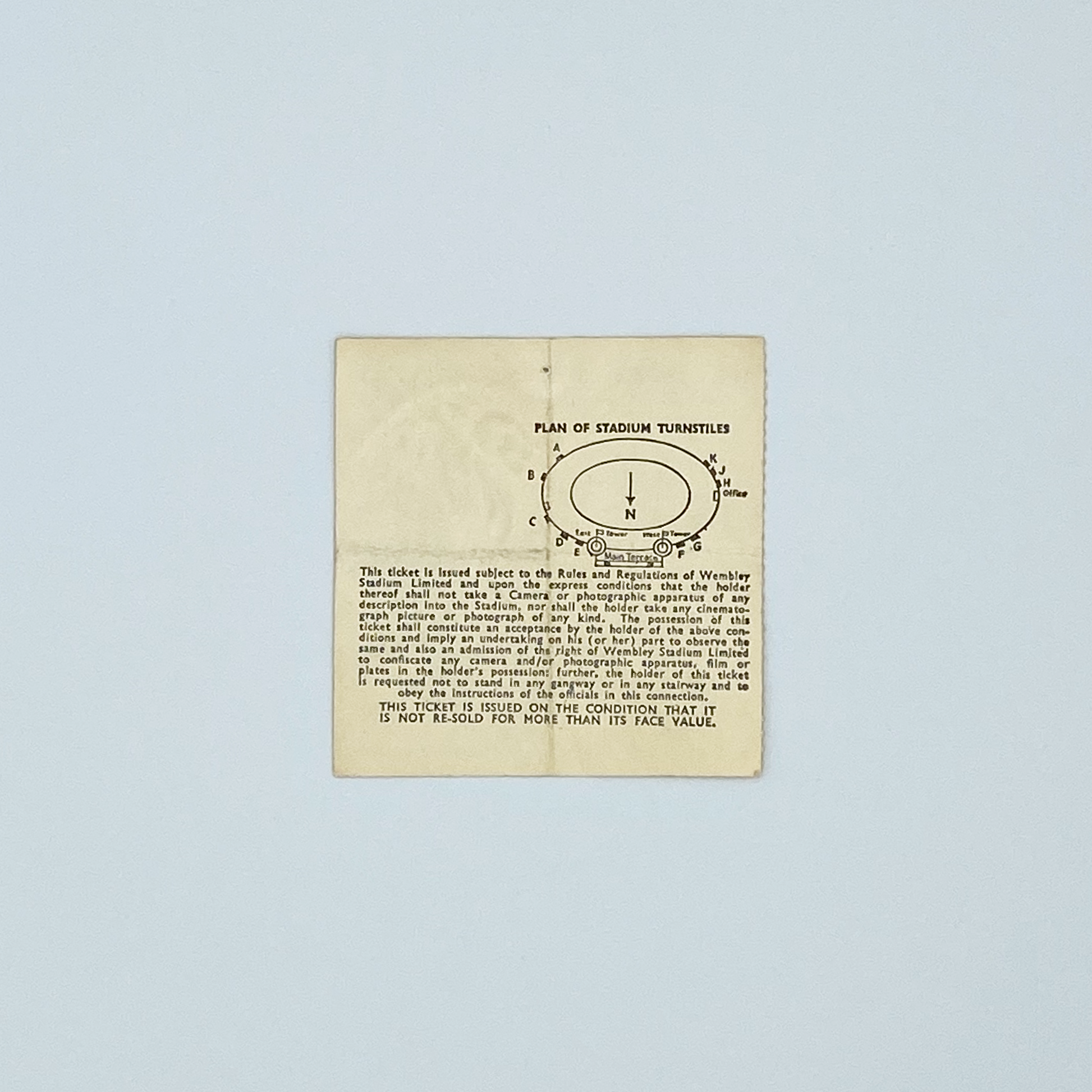 England vs Wales Programme & Ticket (7 May, 1969)
