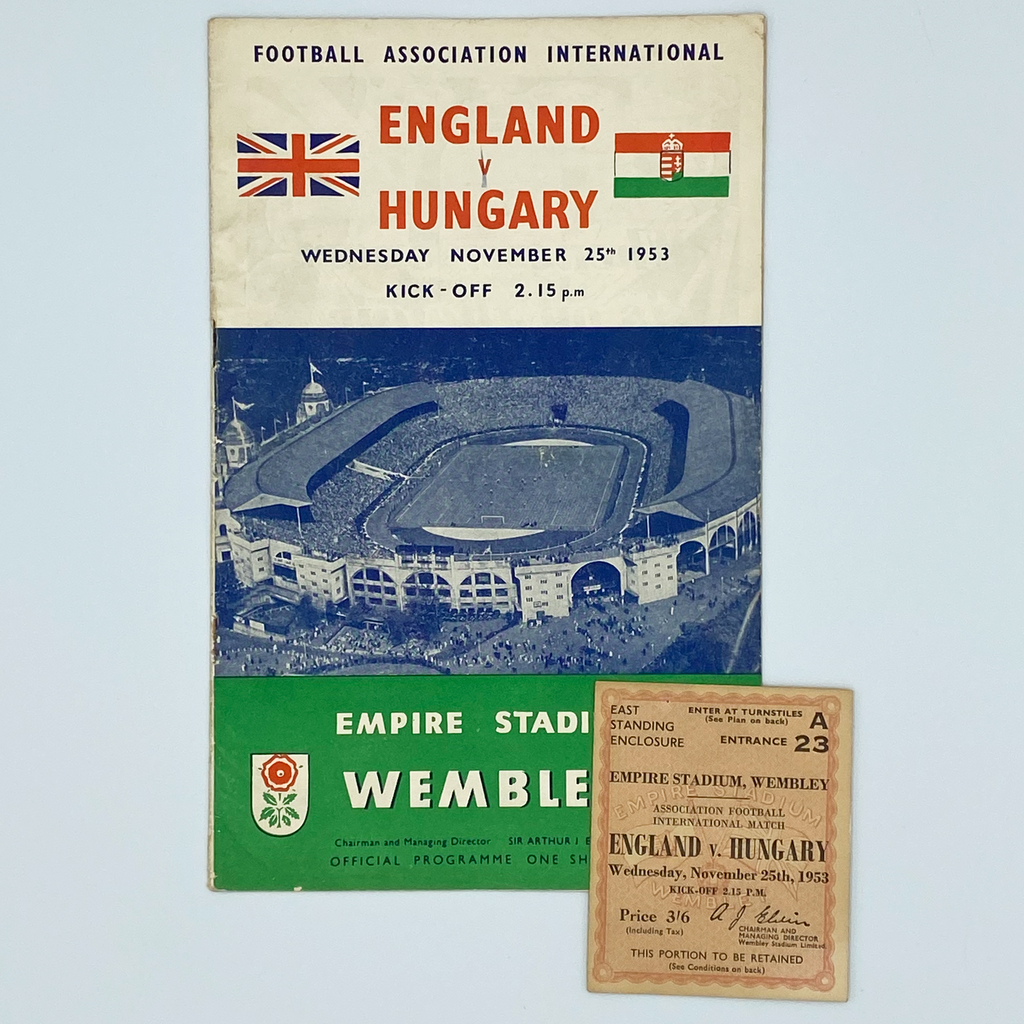 England vs Hungary Programme & Ticket (25 November, 1953)