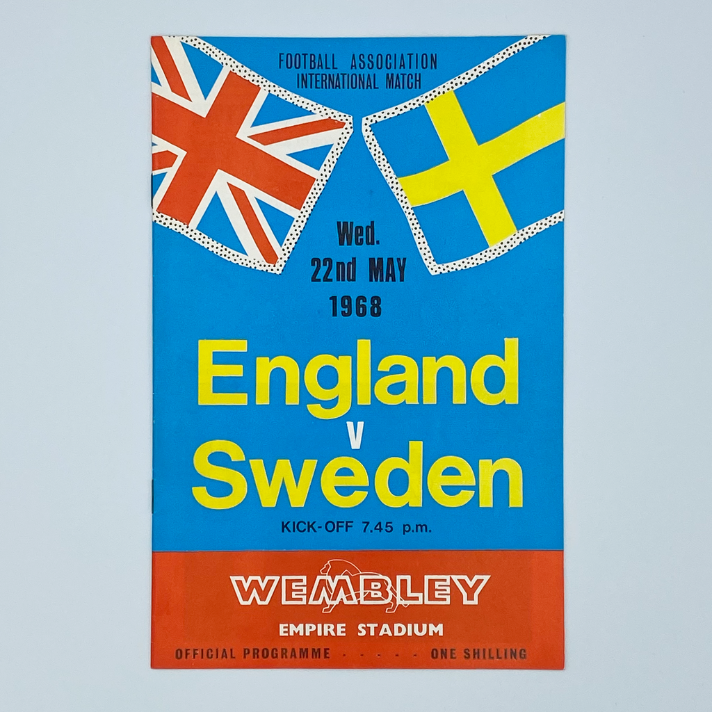 England vs Sweden Programme (22 May, 1968)