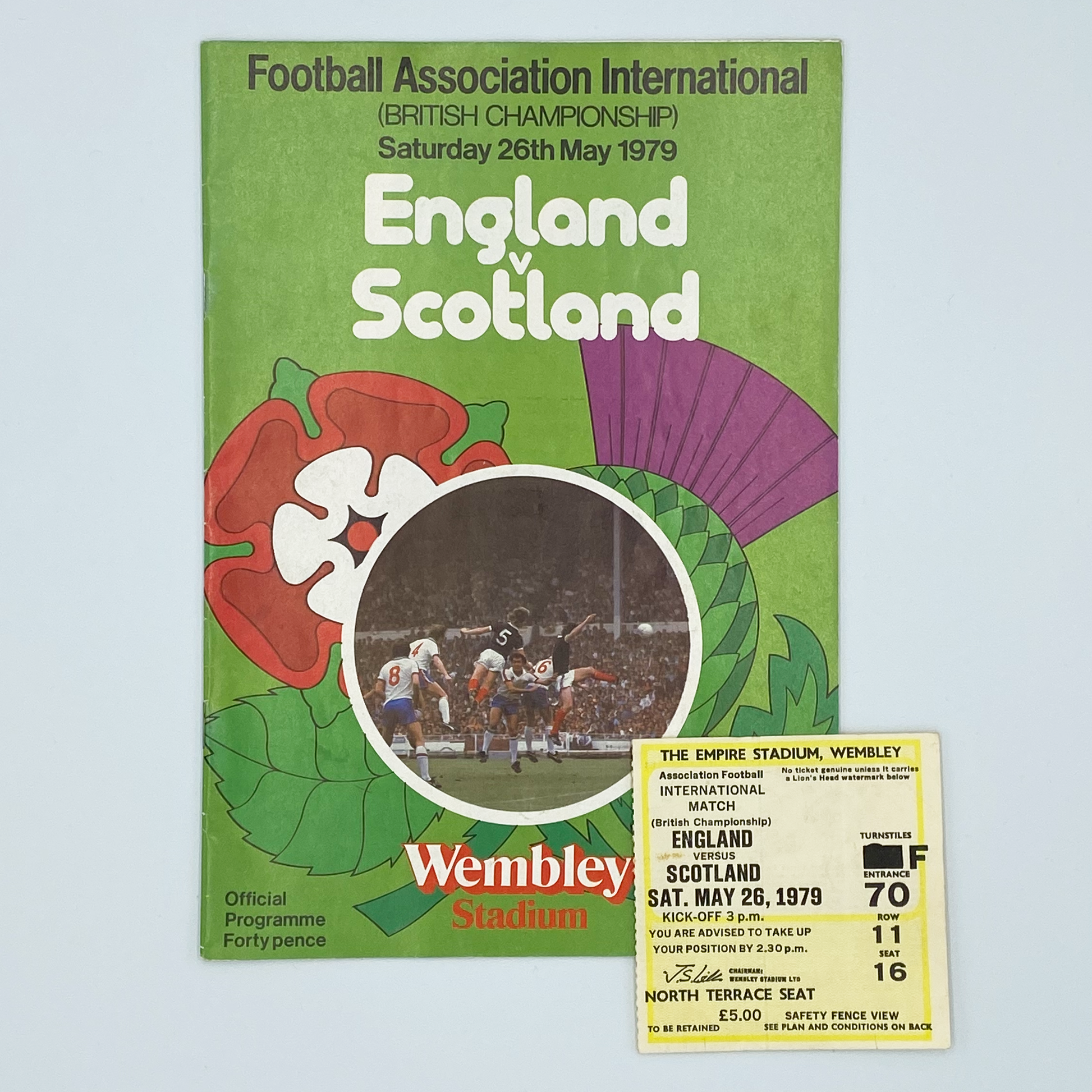 England vs Scotland Programme & Ticket (26 May, 1979)