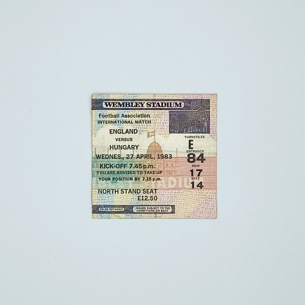 England vs Hungary Programme & Ticket (27 April, 1983)
