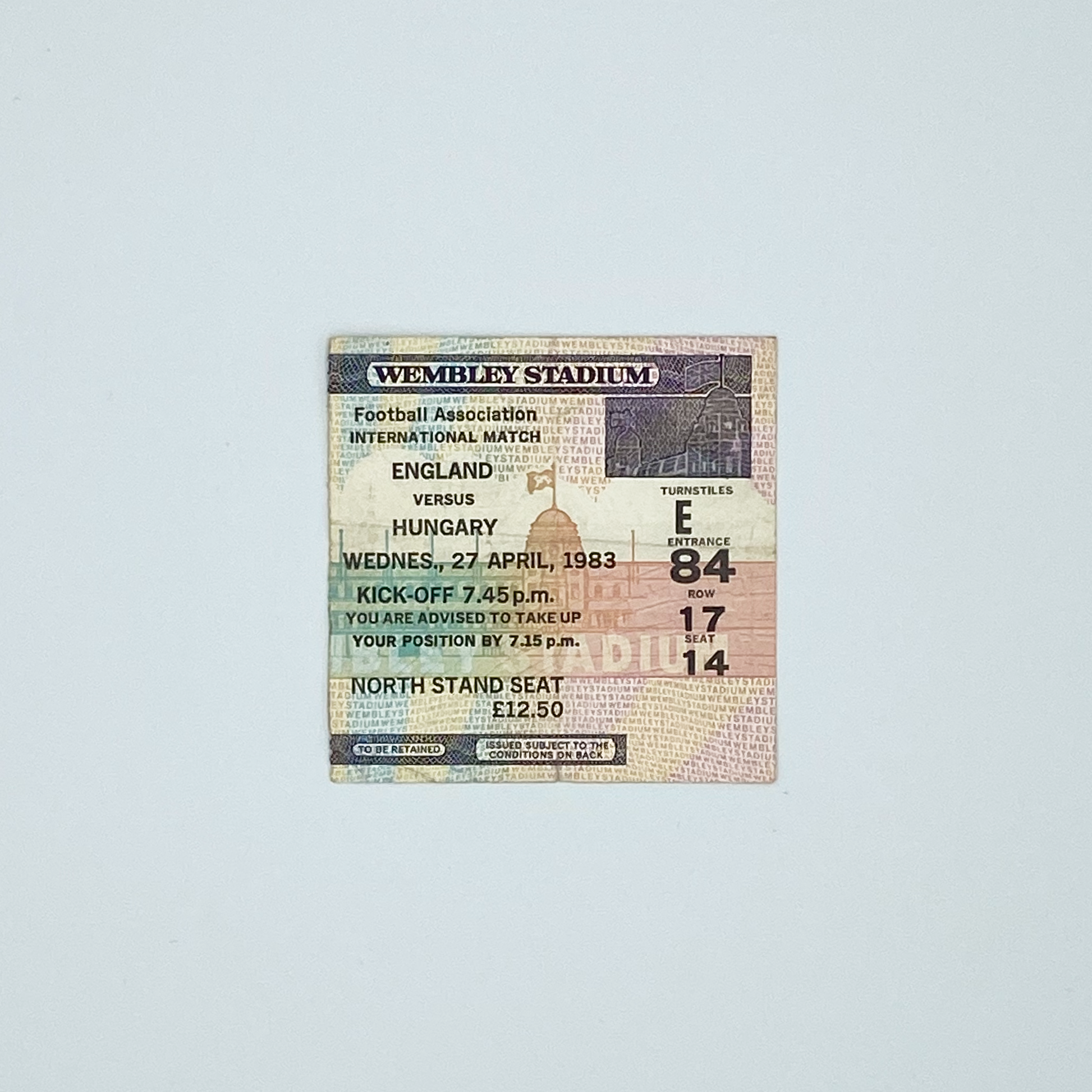 England vs Hungary Programme & Ticket (27 April, 1983)