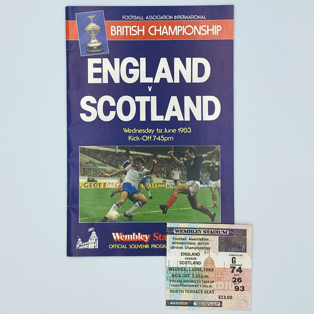 England vs Scotland Programme & Ticket (1 June, 1983)