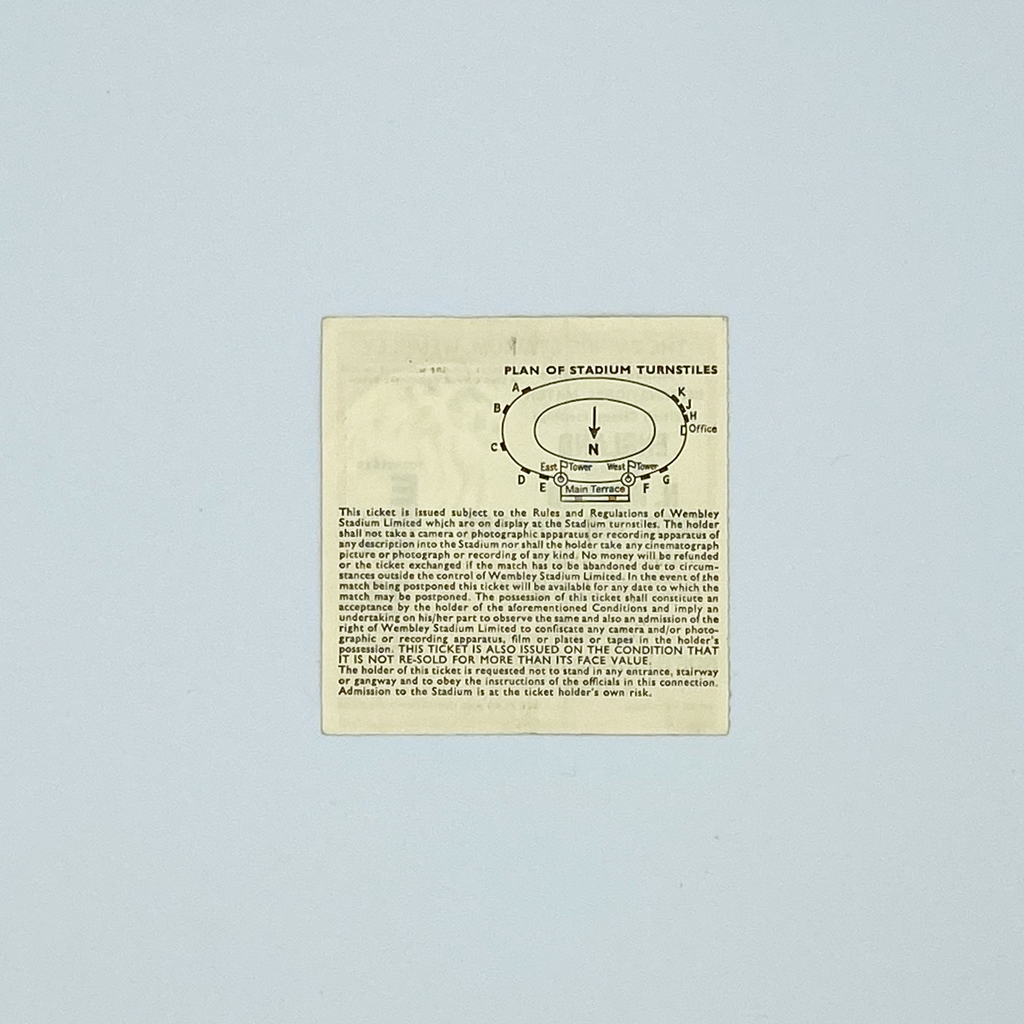 England vs Northern Ireland Programme & Ticket (23 February, 1983)