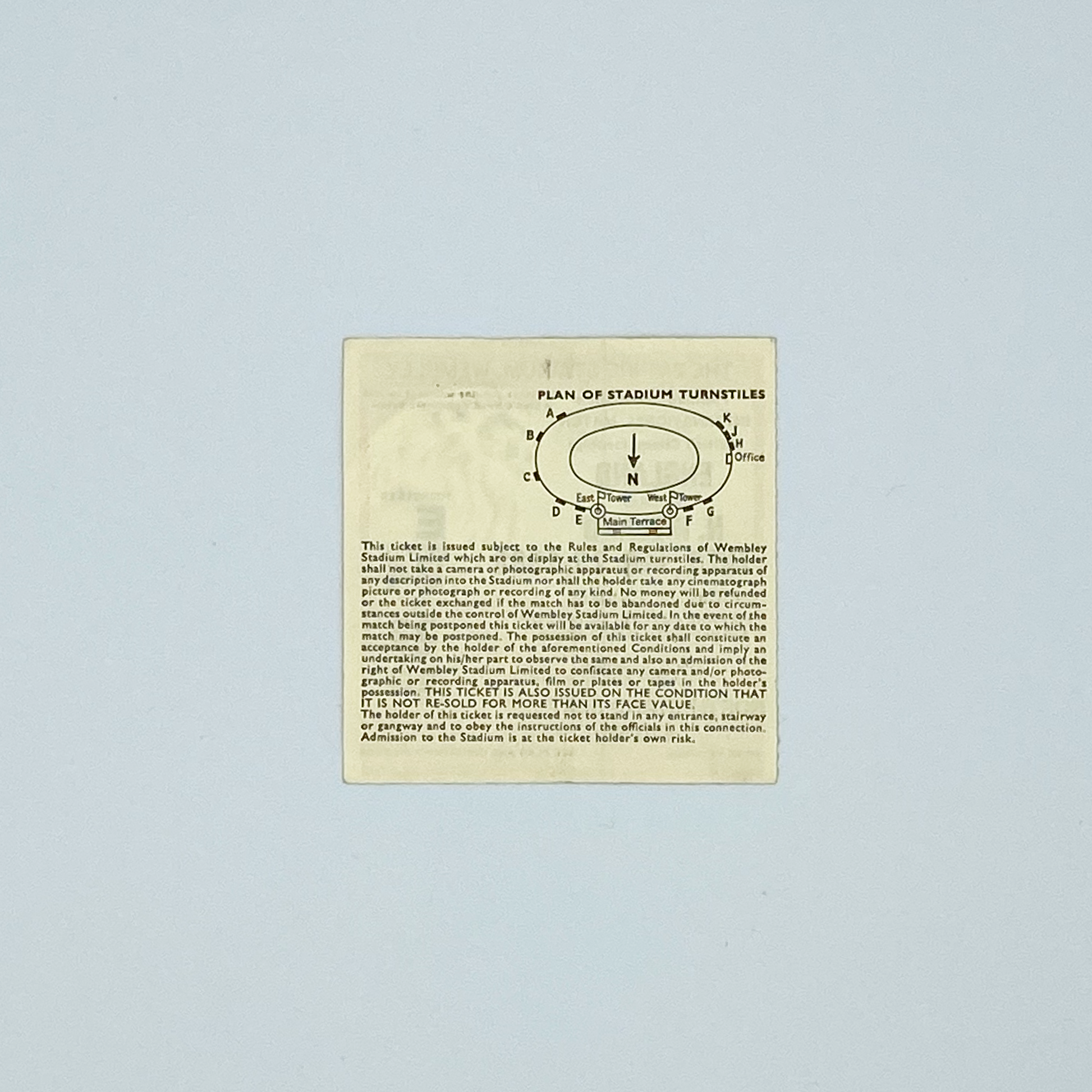 England vs Northern Ireland Programme & Ticket (23 February, 1983)