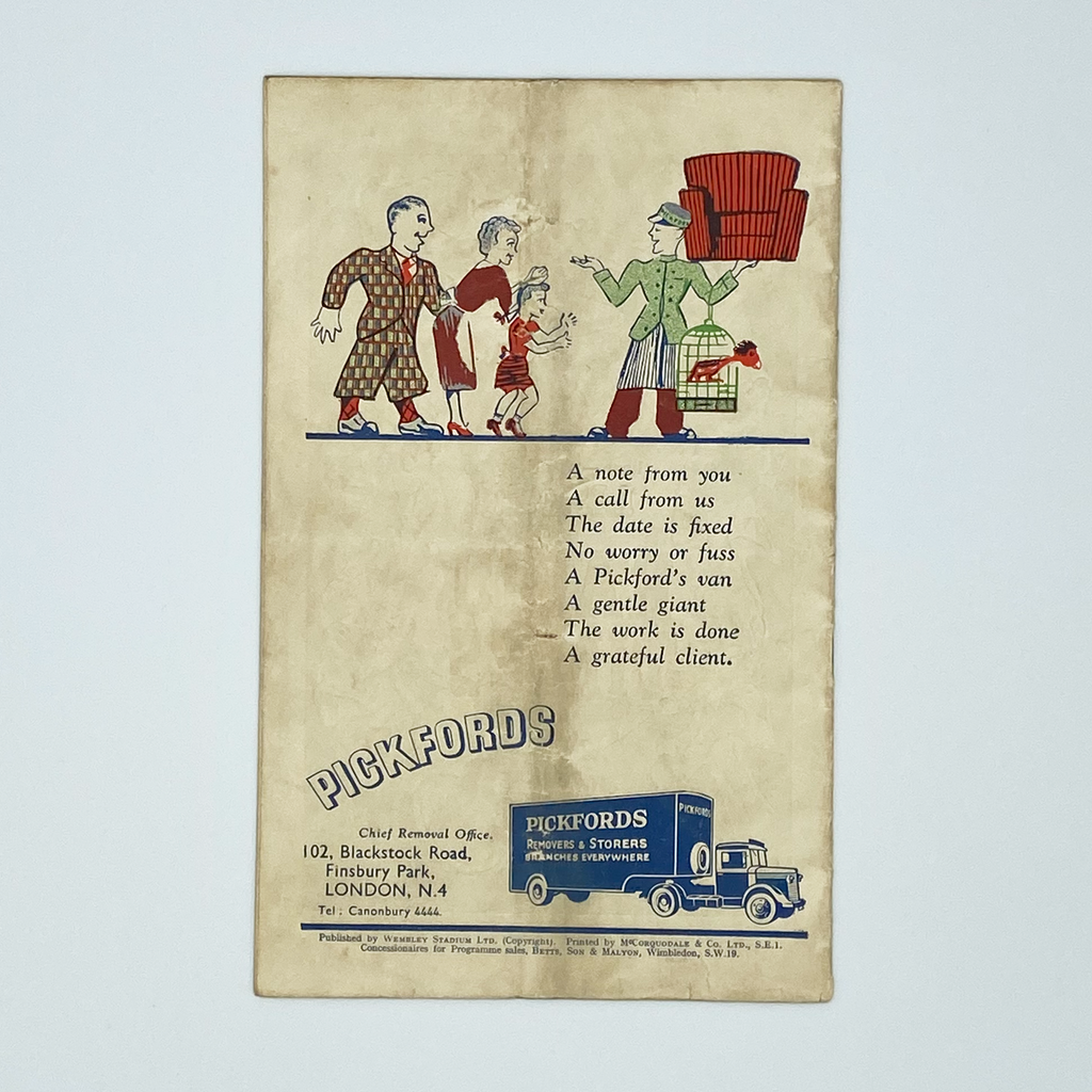 England vs Scotland Programme & Ticket (9 April, 1949)