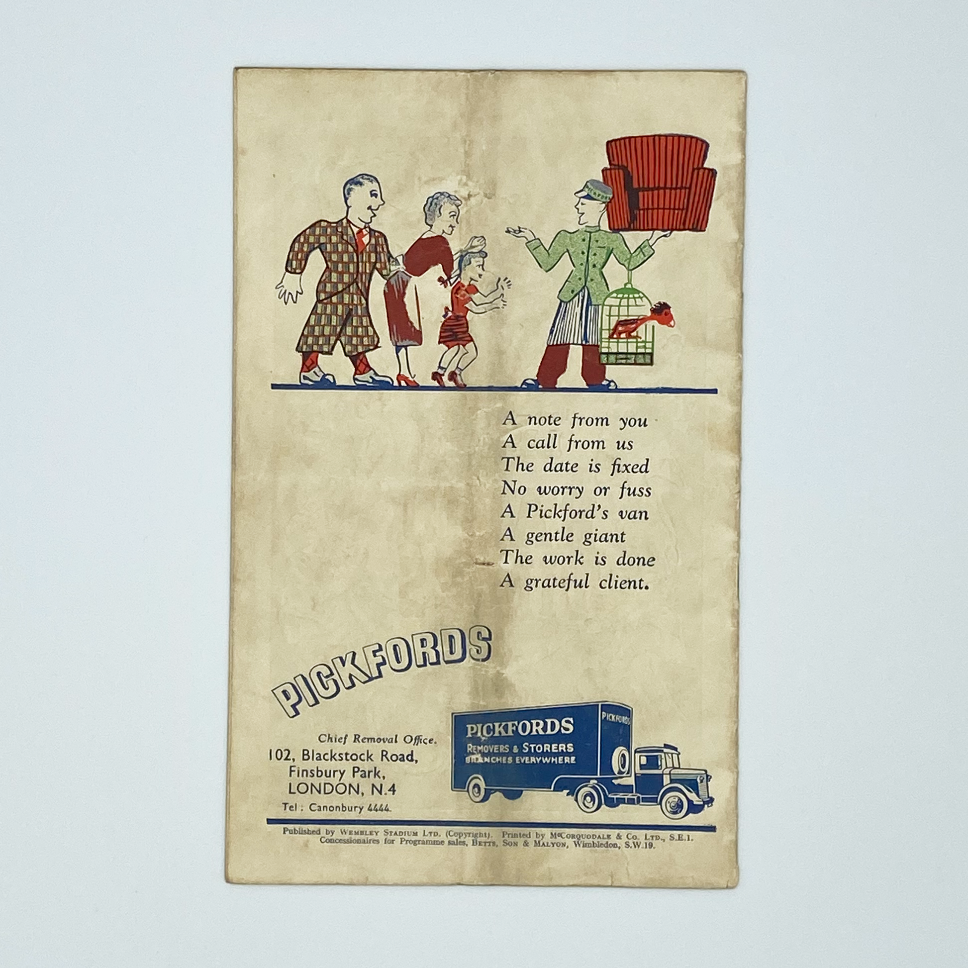 England vs Scotland Programme & Ticket (9 April, 1949)
