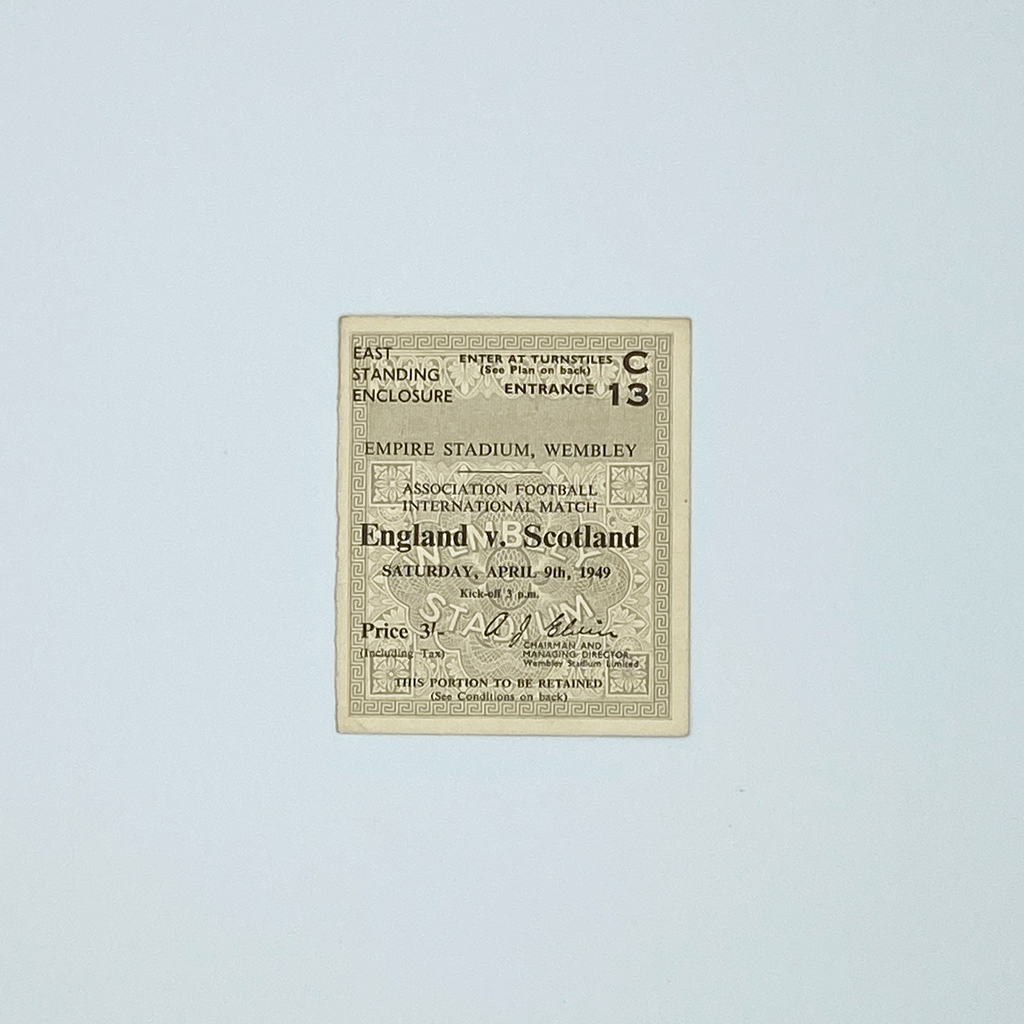 England vs Scotland Programme & Ticket (9 April, 1949)