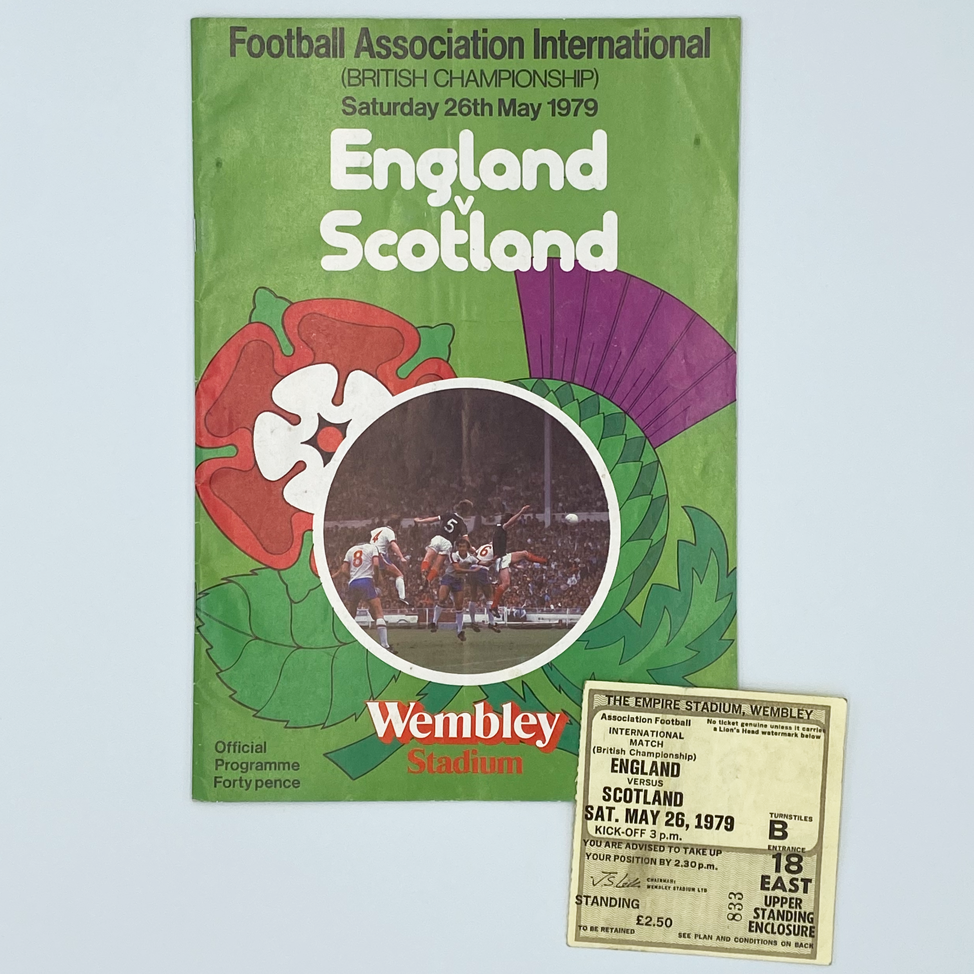 England vs Scotland Programme & Ticket (26 May, 1979)