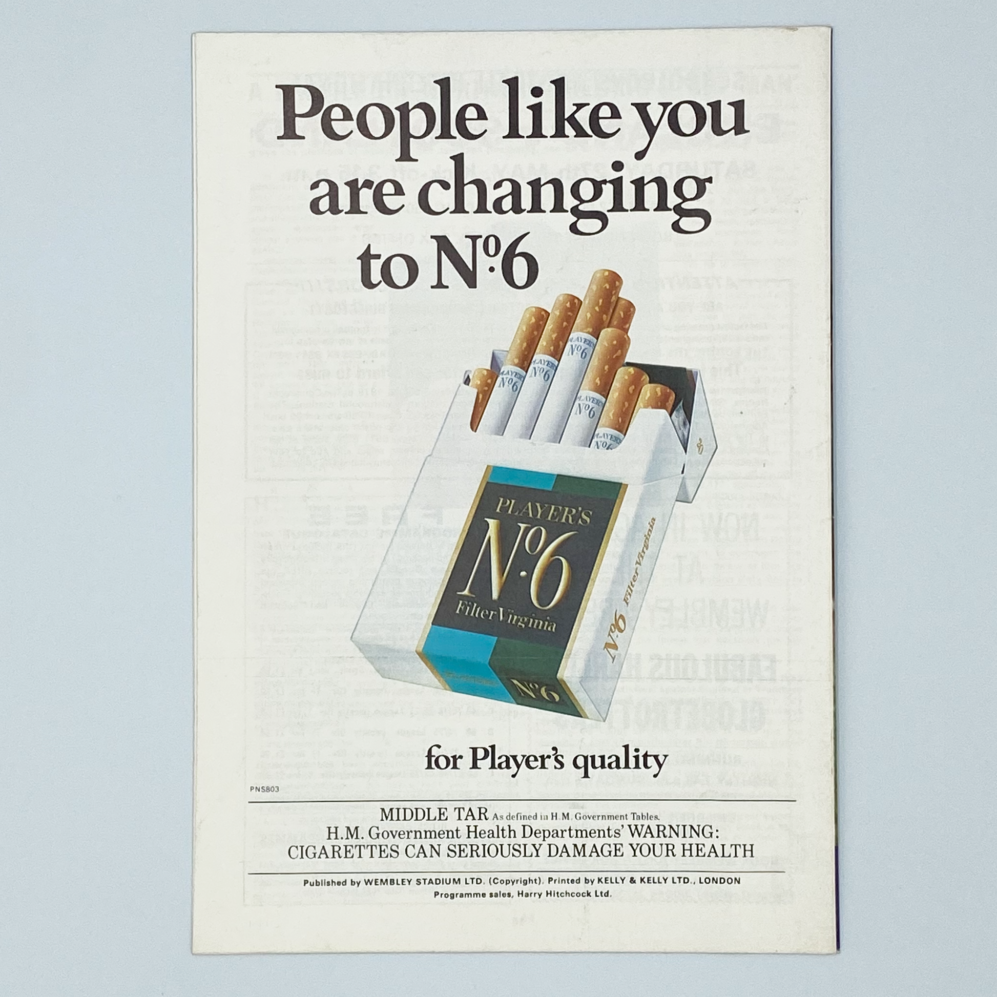 England vs Northern Ireland Programme & Ticket (16 May, 1978)