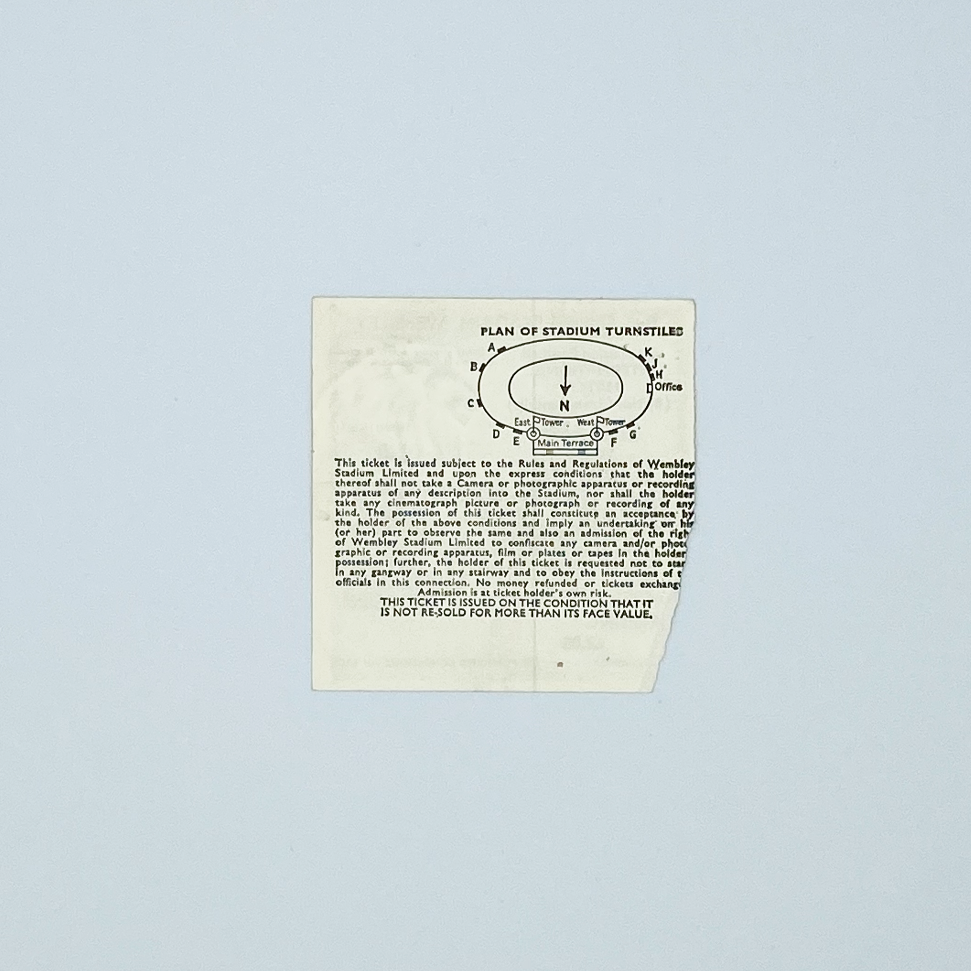 England vs Northern Ireland Programme & Ticket (16 May, 1978)