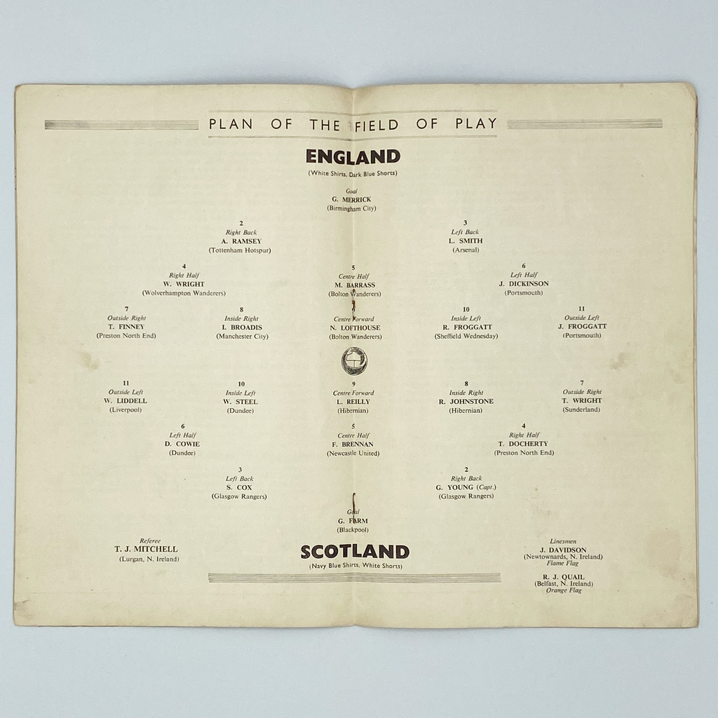 England vs Scotland Programme & Ticket (18 April, 1953)