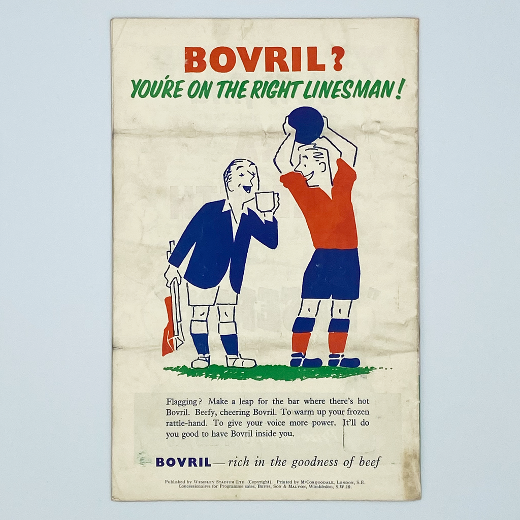England vs Wales Programme & Ticket (10 November, 1954)