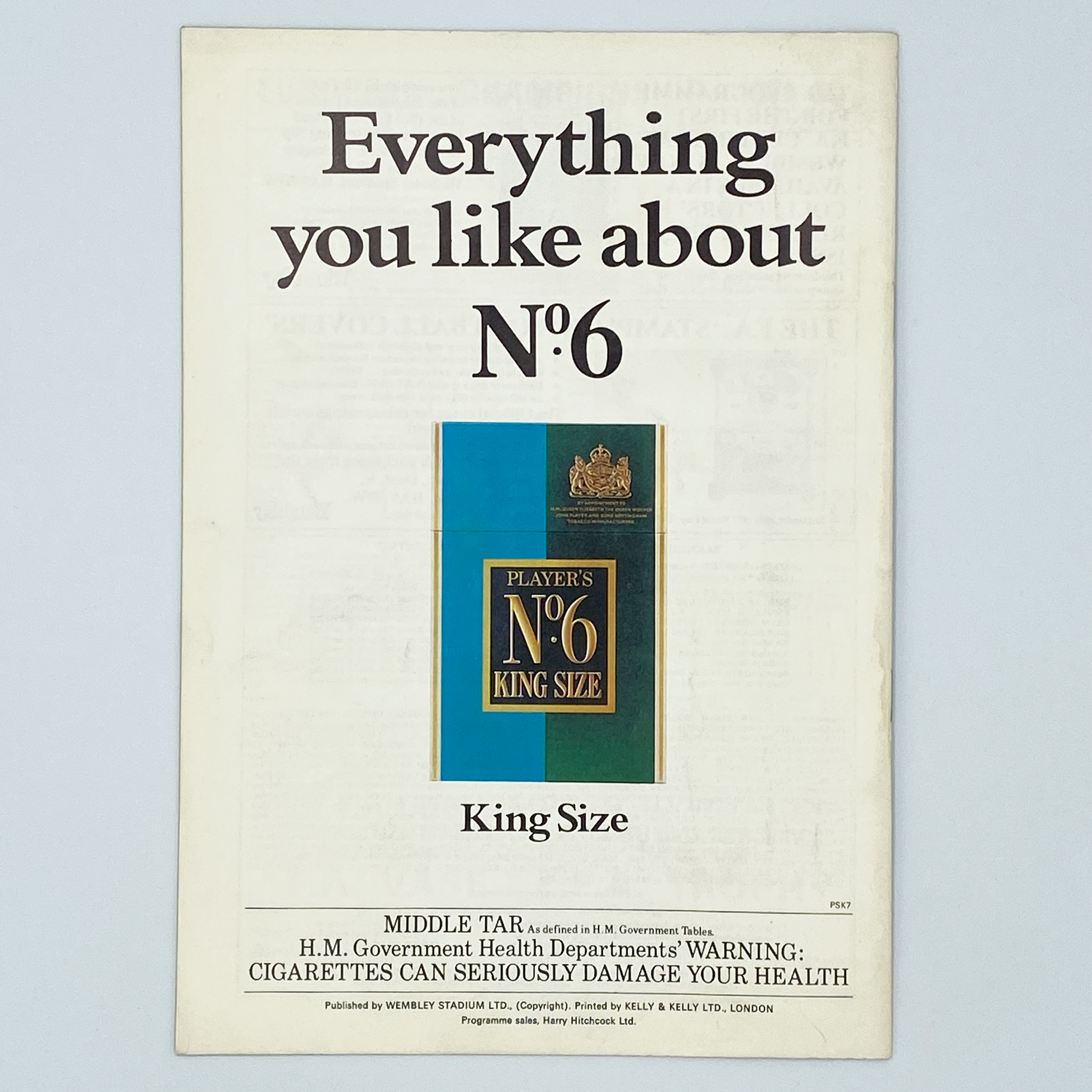 England vs Northern Ireland Programme & Ticket (7 February, 1979)