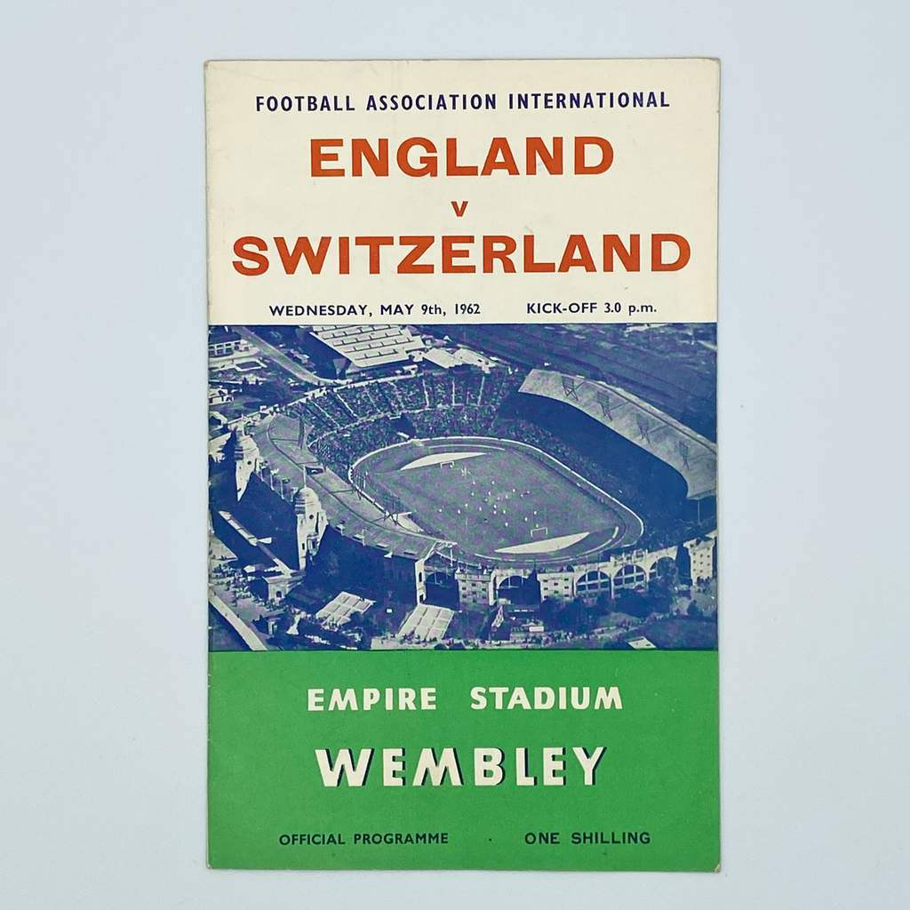 England vs Switzerland Programme (9 May, 1962)