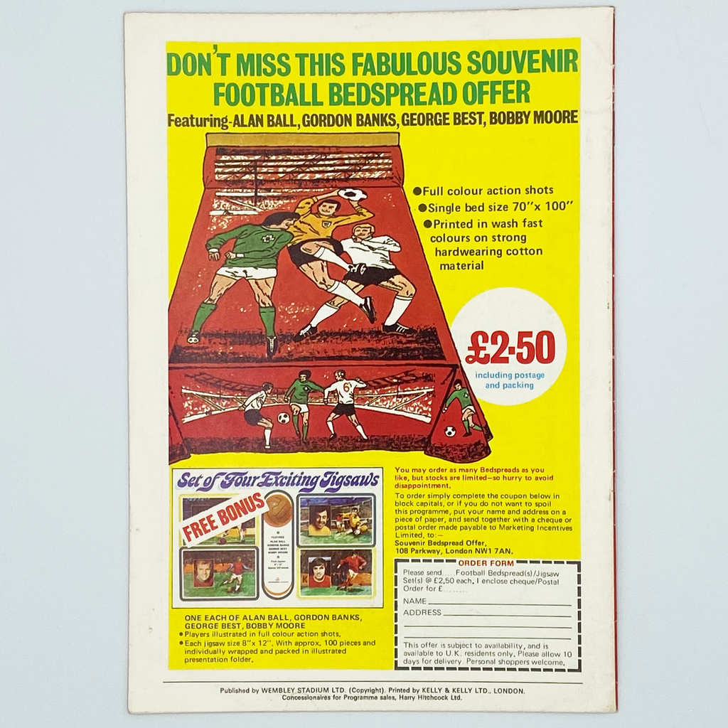 England vs Northern Ireland Programme (23 May, 1972)