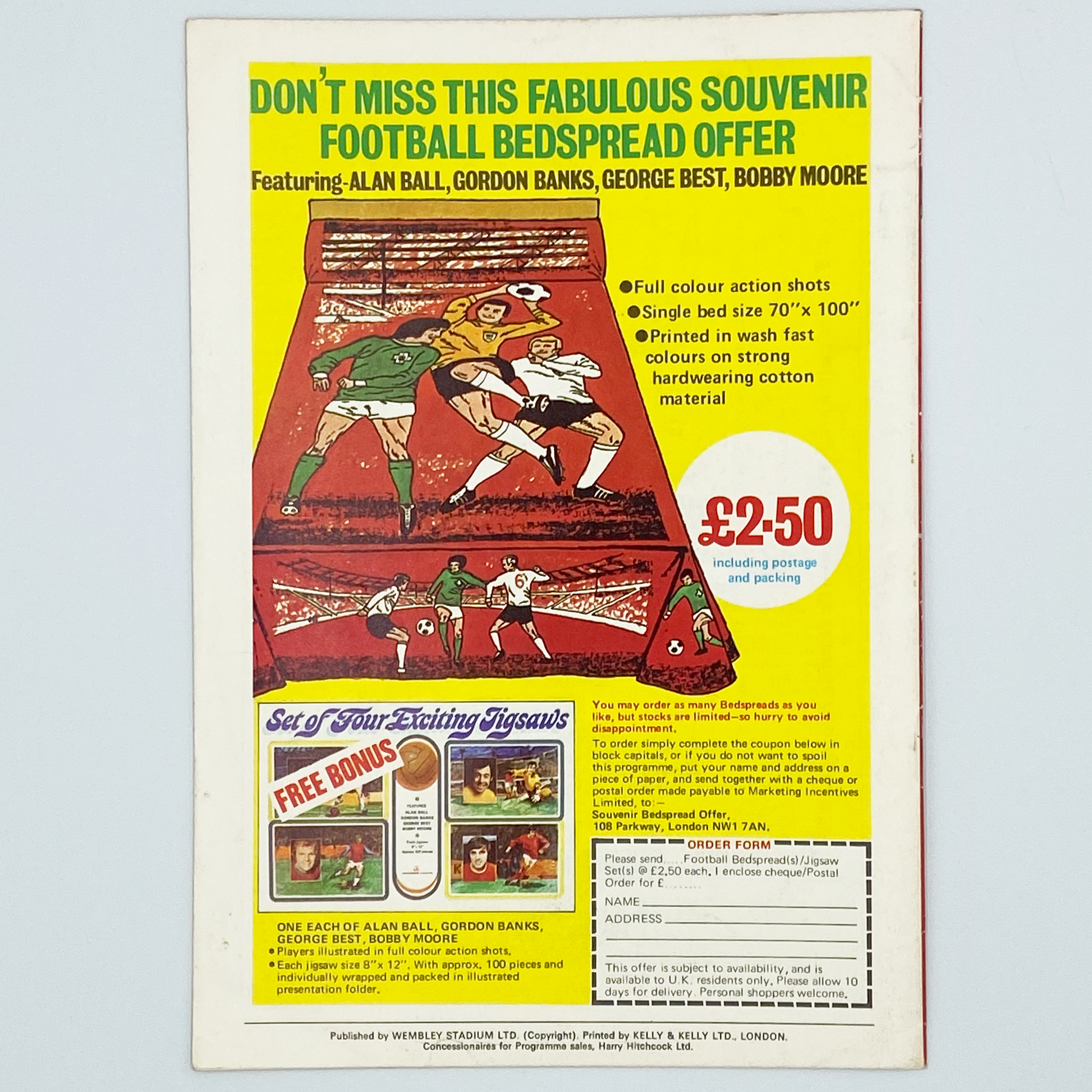 England vs Northern Ireland Programme (23 May, 1972)