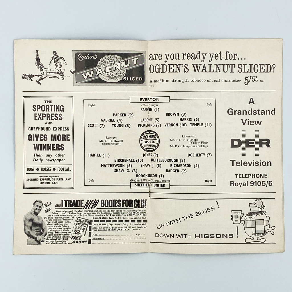 Everton vs Sheffield United Programme (12 September, 1964)