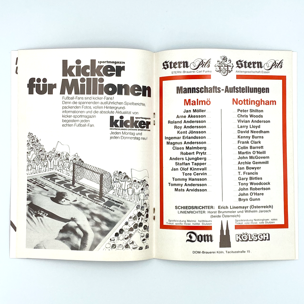 1979 European Cup Final Programme (30 May, 1979)