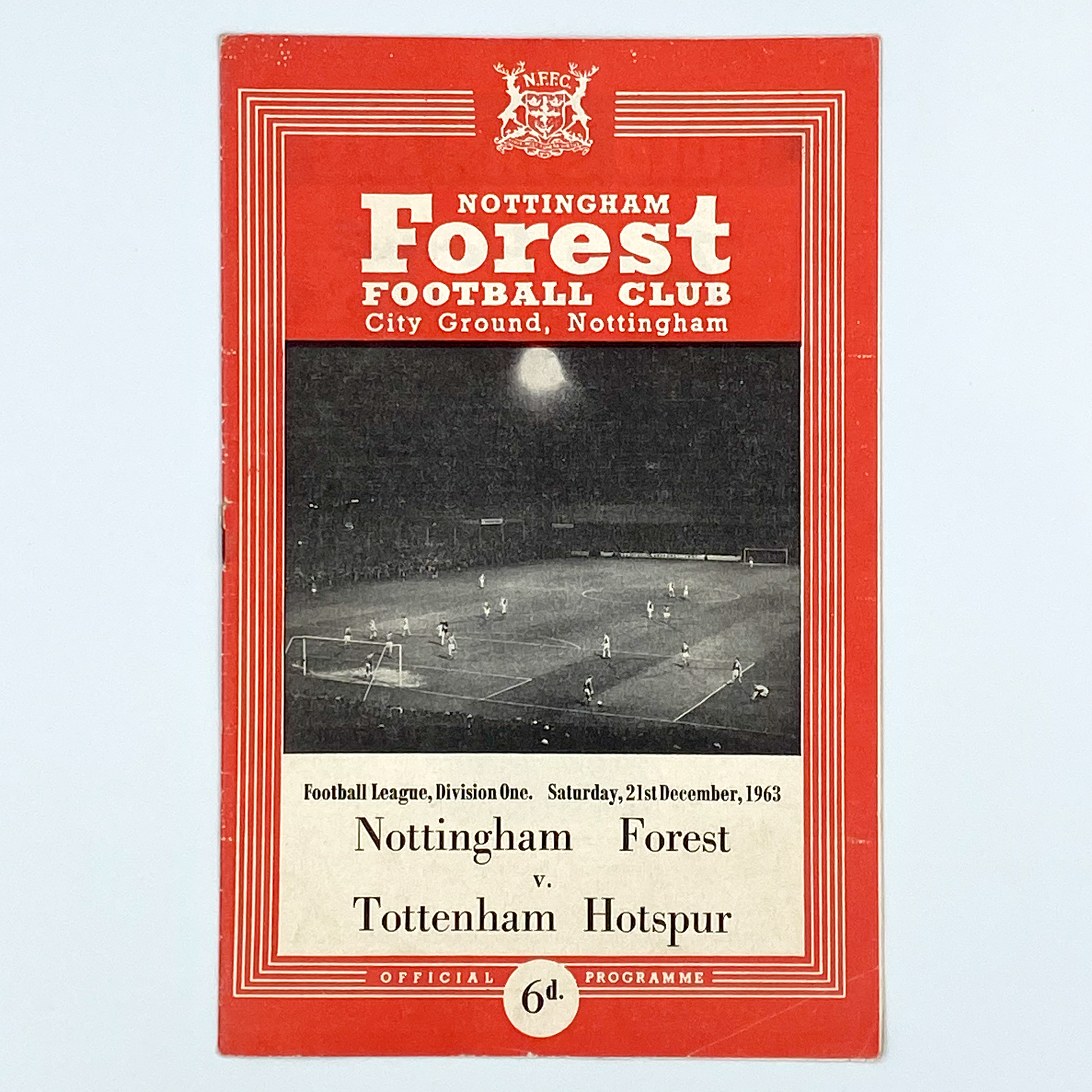 Nottingham Forest vs Tottenham Hotspur Programme (21 December, 1963)