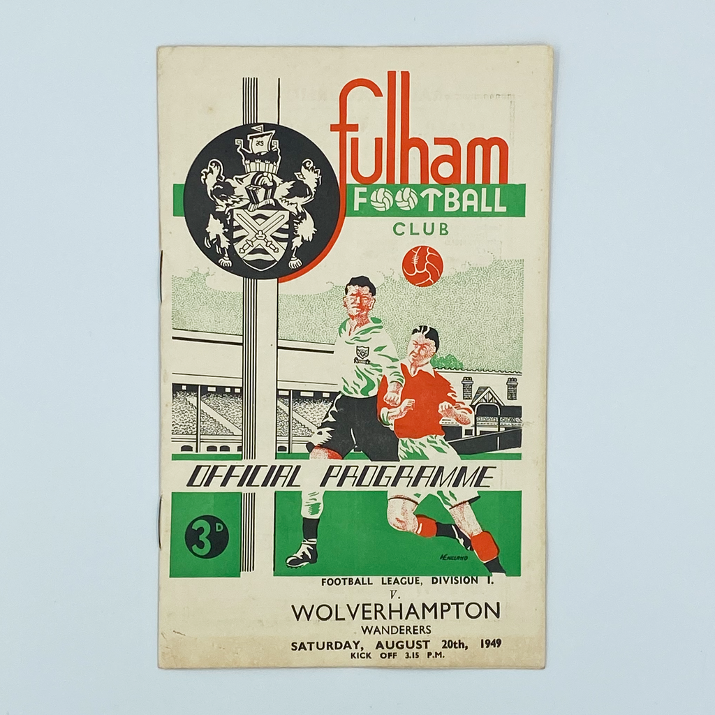 Fulham vs Wolverhampton Wanderers Programme (20 August, 1949)