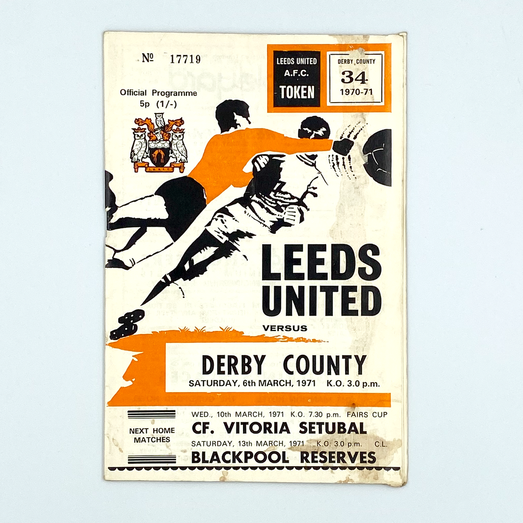 Leeds United vs Derby County Programme (6 March, 1971)