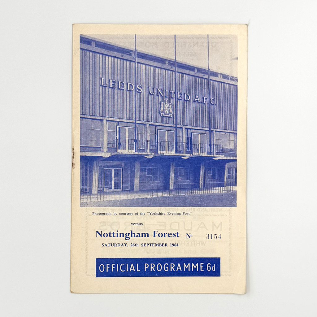 Leeds United vs Nottingham Forest Programme (26 September, 1964)