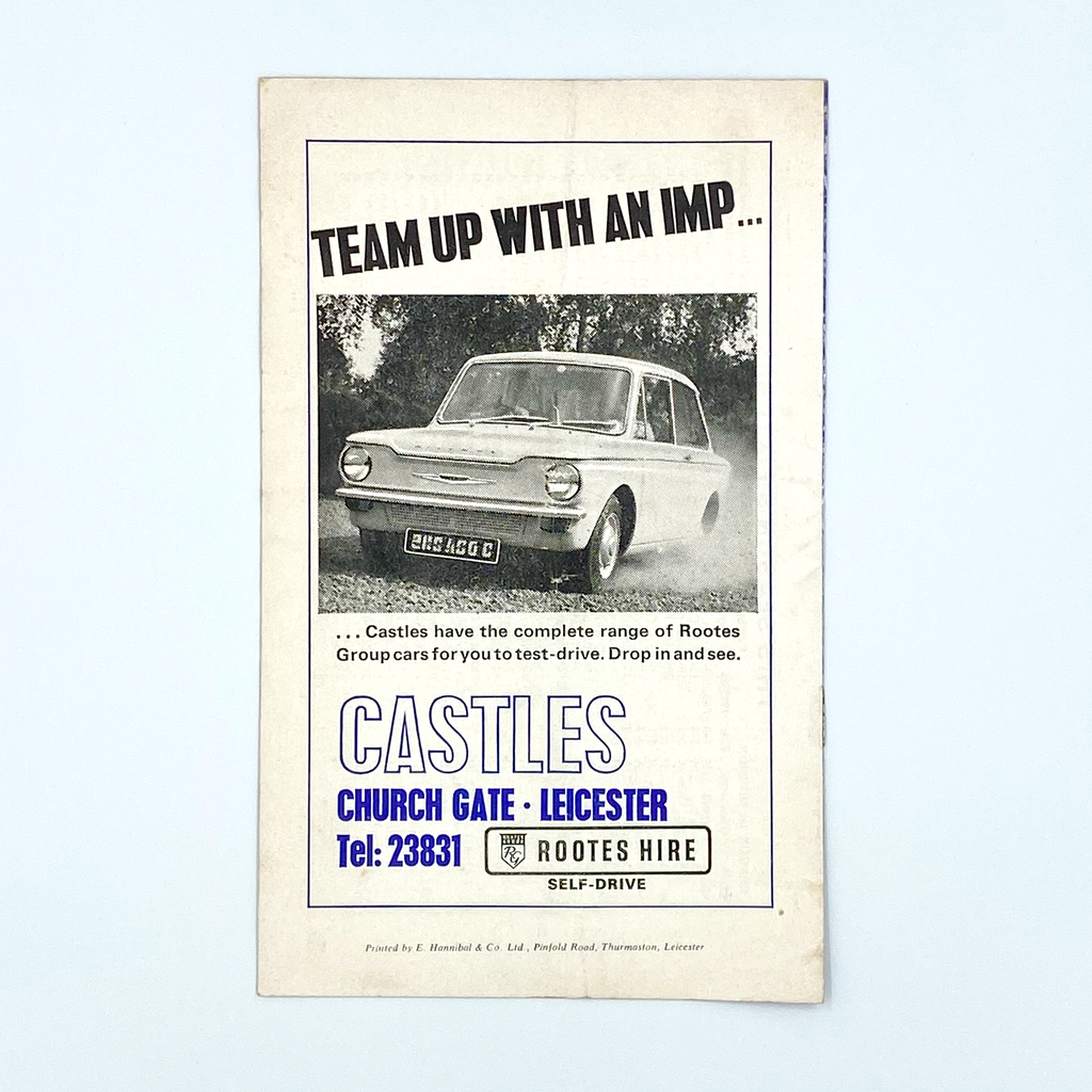 Leicester City vs Leeds United Programme (18 September, 1965)