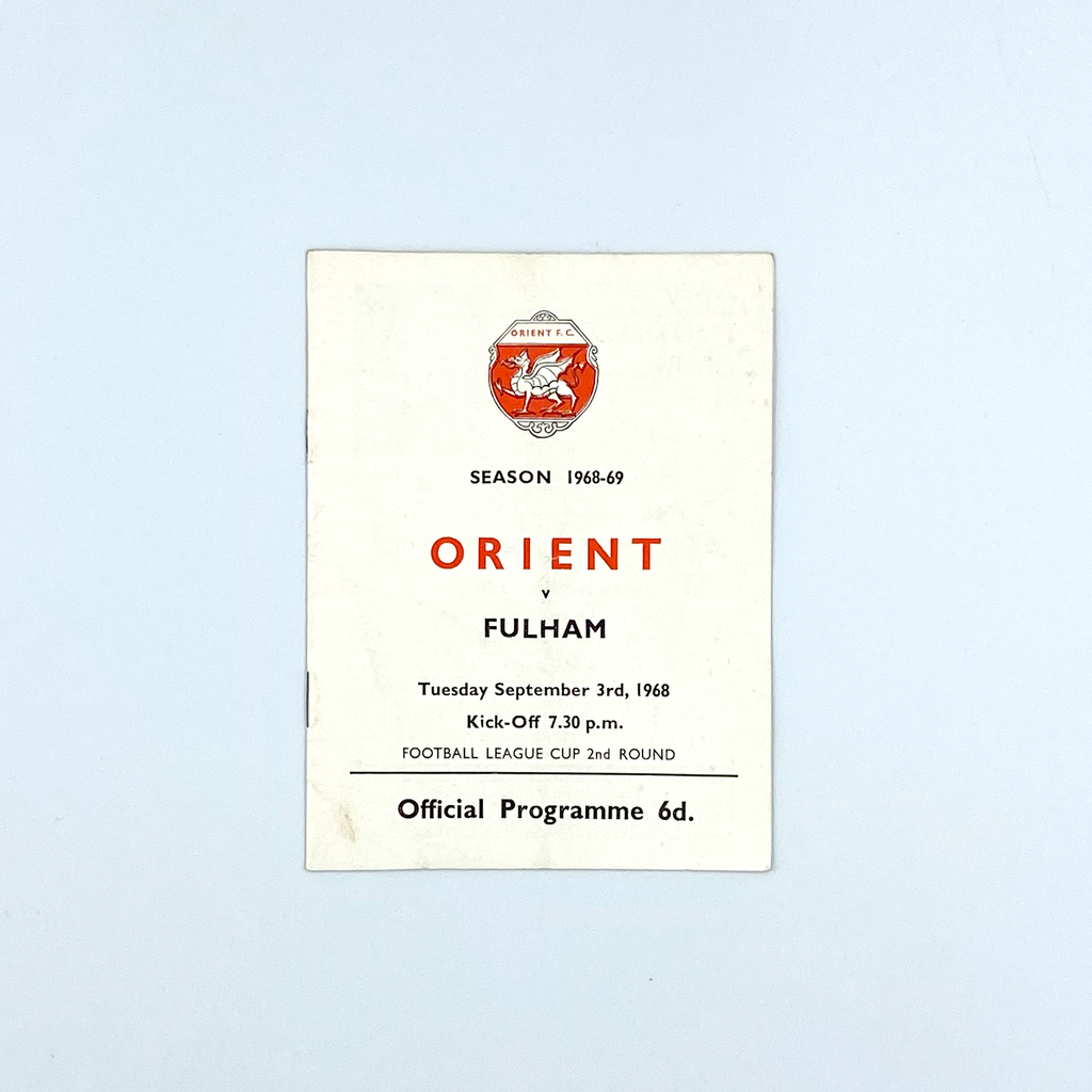 Leyton Orient vs Fulham Programme (3 September, 1968)