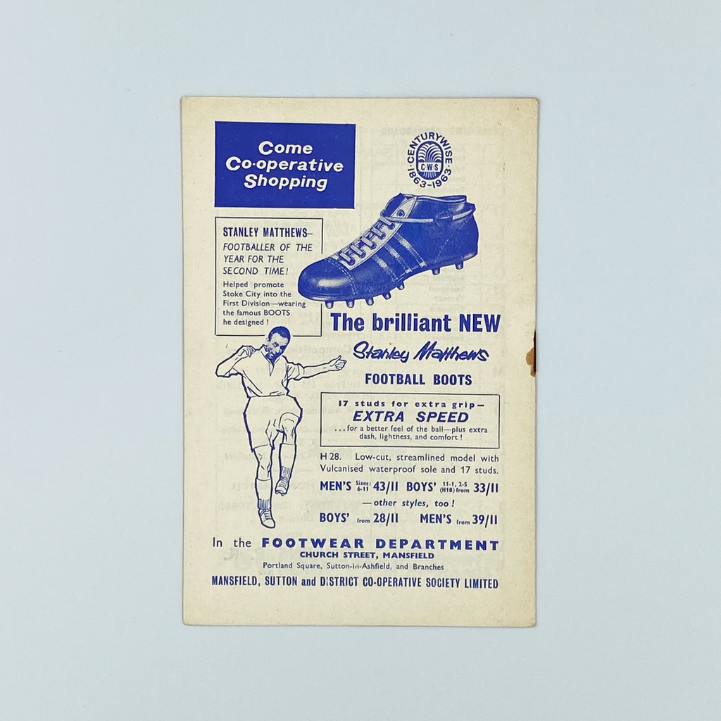 Mansfield Town vs Shrewsbury Town Programme (7 October, 1963)