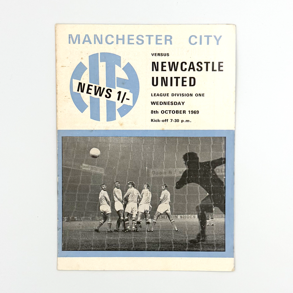 Manchester City vs Newcastle United Programme (Wednesday, 8 October, 1969)