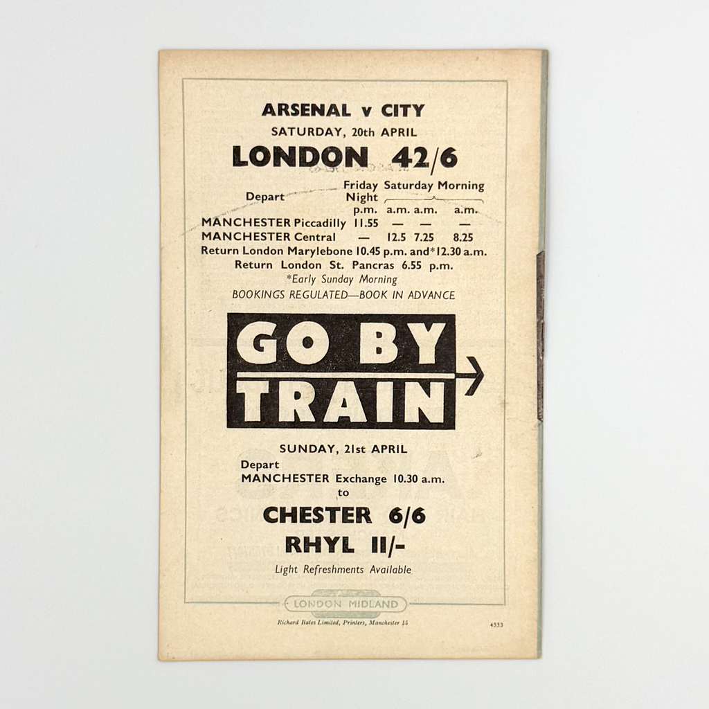 Manchester City vs Nottingham Forest Programme (Friday, 12 April, 1963)