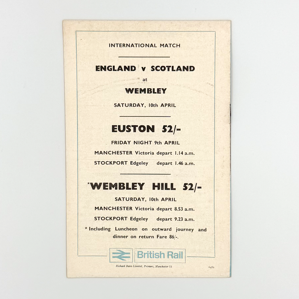 Manchester City vs Plymouth Argyle Programme (Saturday, 3 April, 1965)