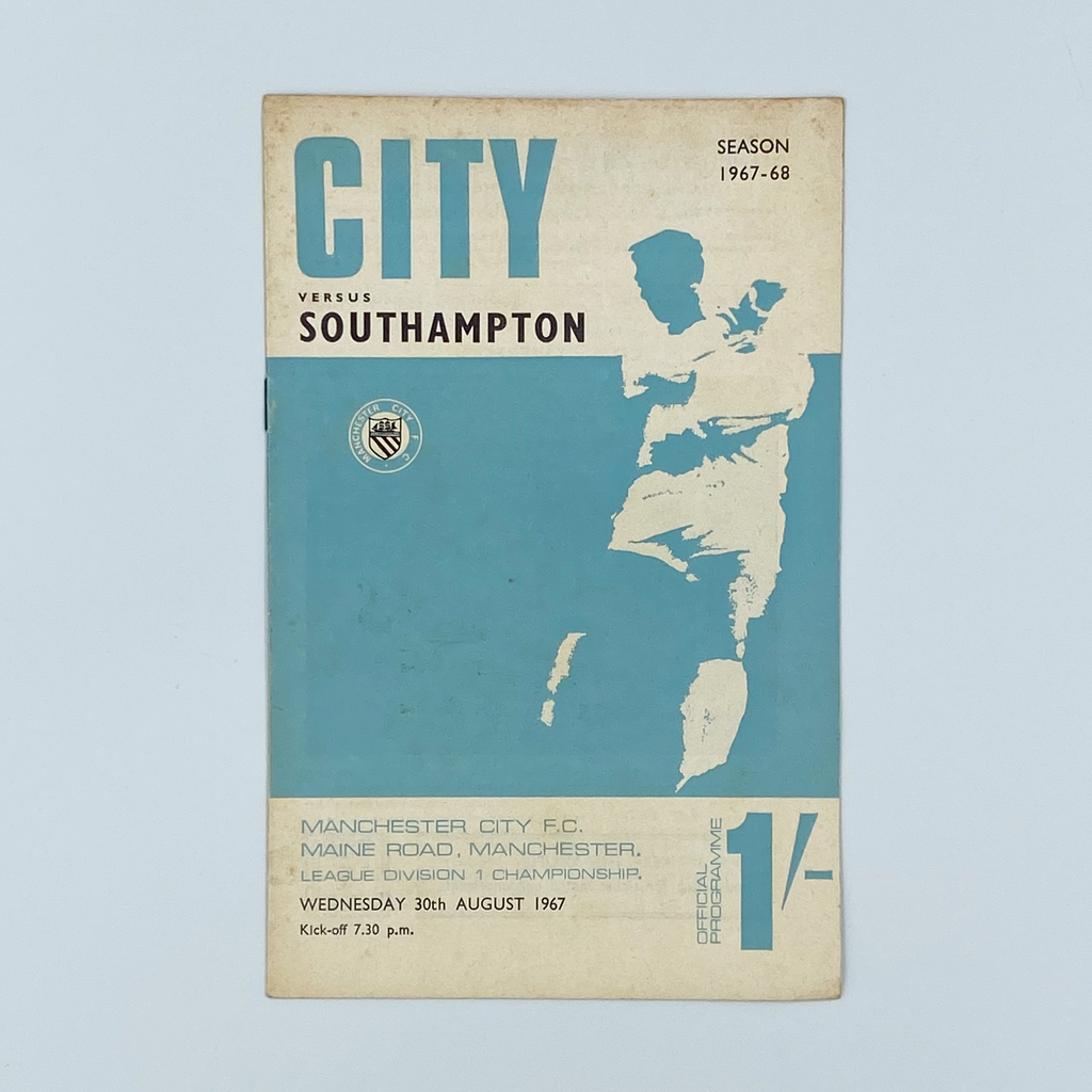 Manchester City vs Southampton Programme (30 August, 1967)