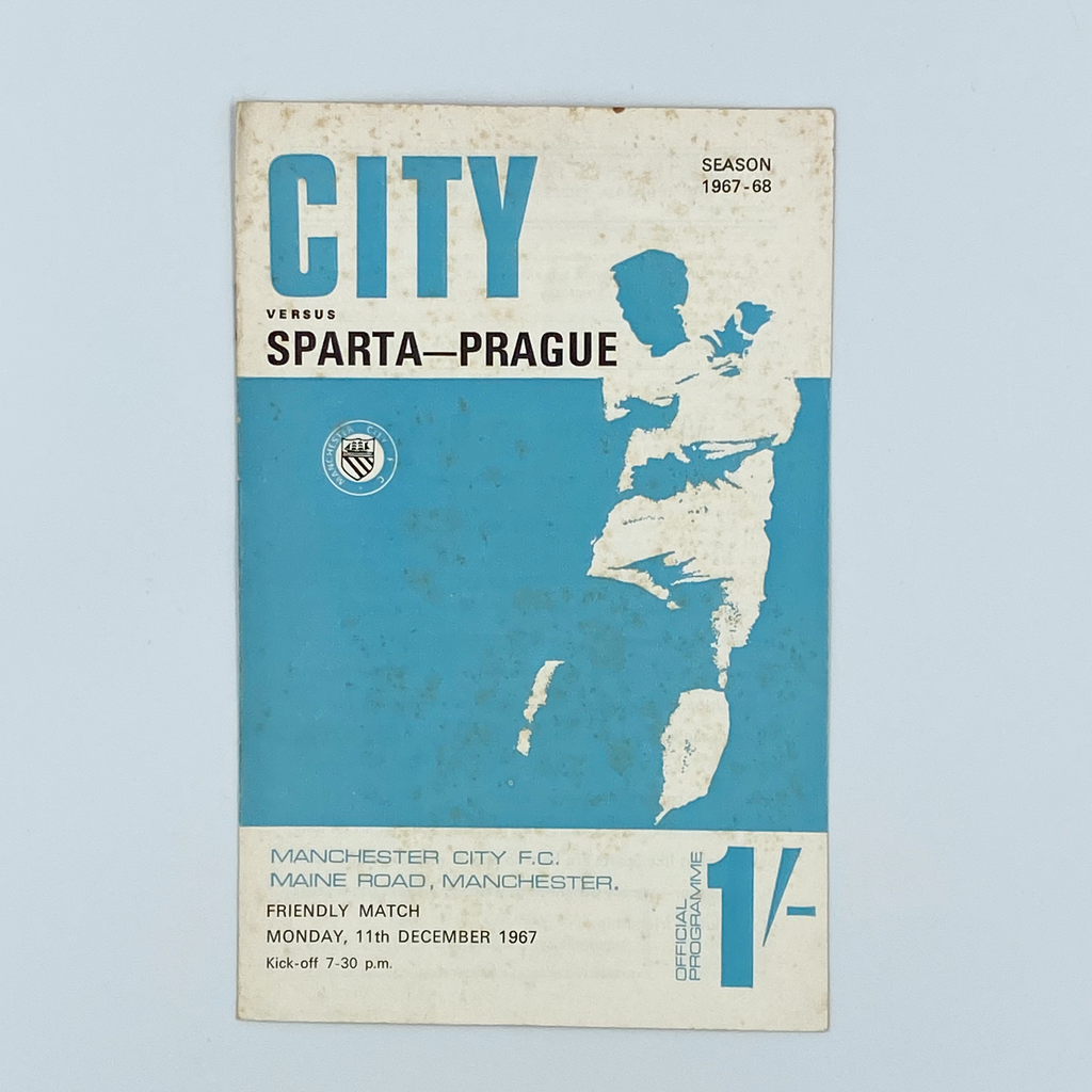 Manchester City vs Sparta Prague Programme (11 December, 1967)