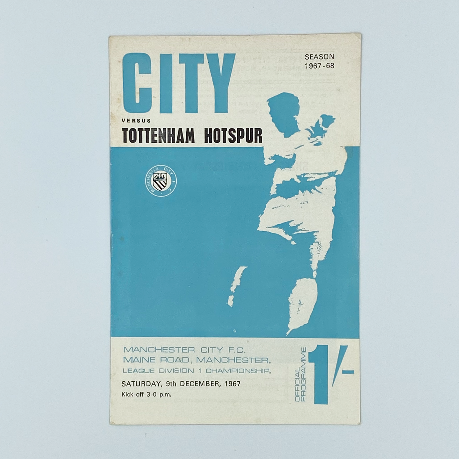 Manchester City vs Tottenham Hotspur Programme (9 December, 1967)