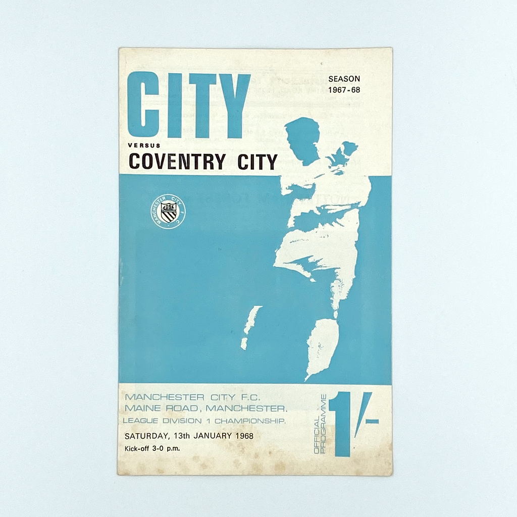 Manchester City vs Coventry City Programme (13 January, 1968)