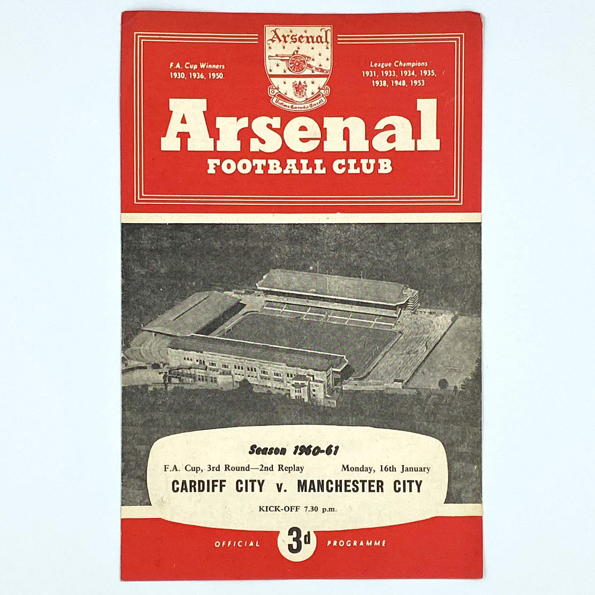 Cardiff City vs Manchester City Programme (16 January, 1961)