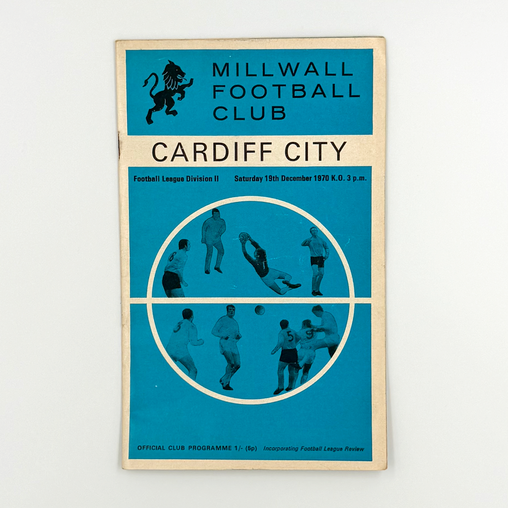 Millwall vs Cardiff City Programme (19 December, 1970)