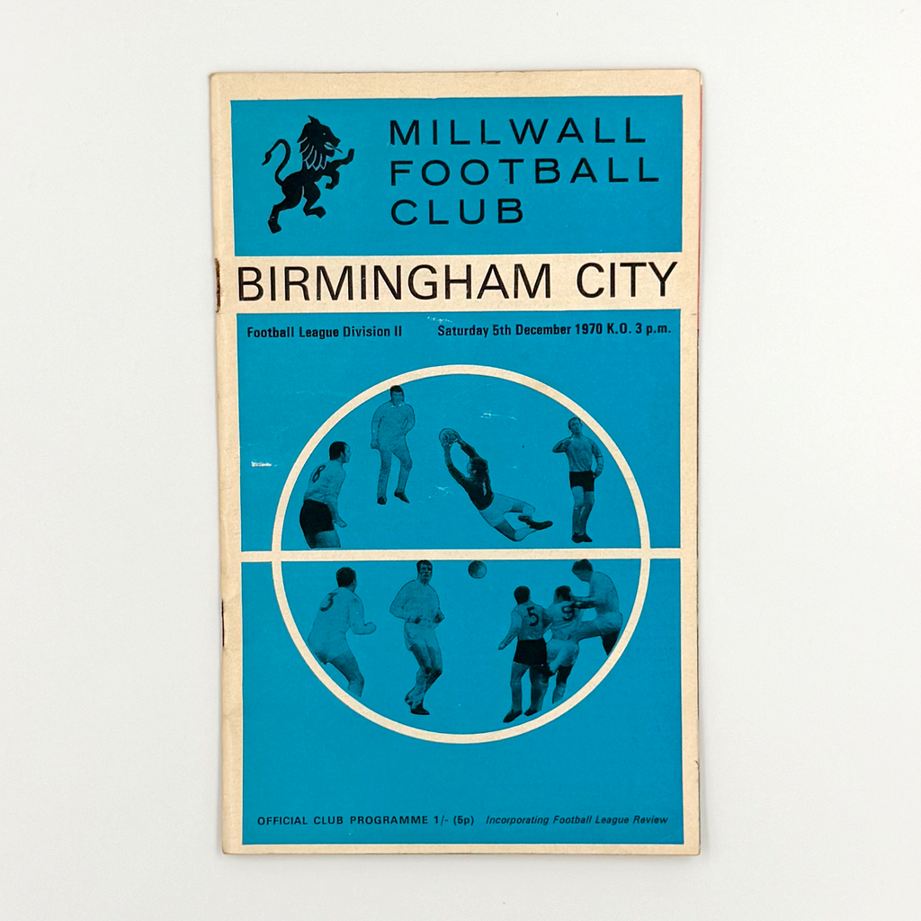 Millwall vs Birmingham City Programme (5 December, 1970)
