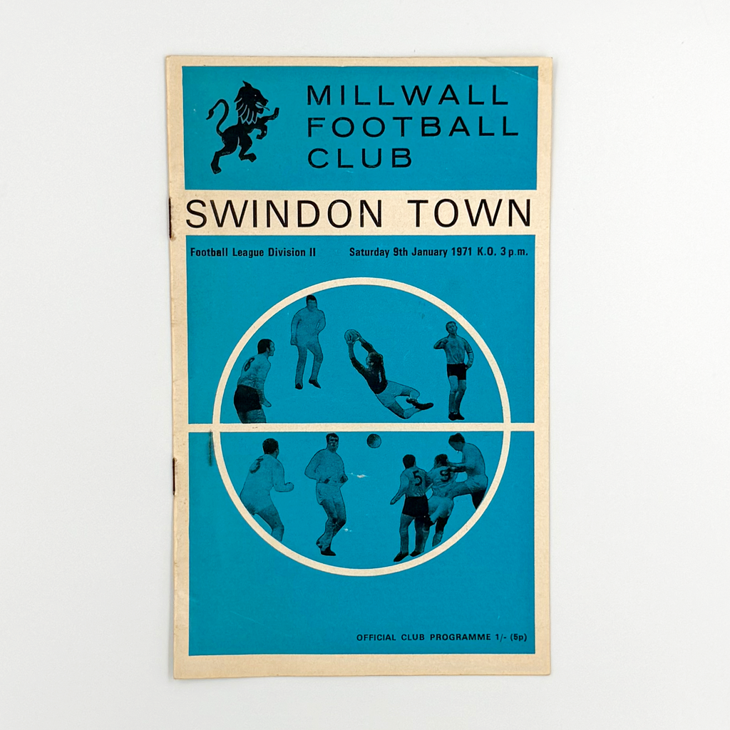 Millwall vs Swindon Town Programme (9 January, 1971)