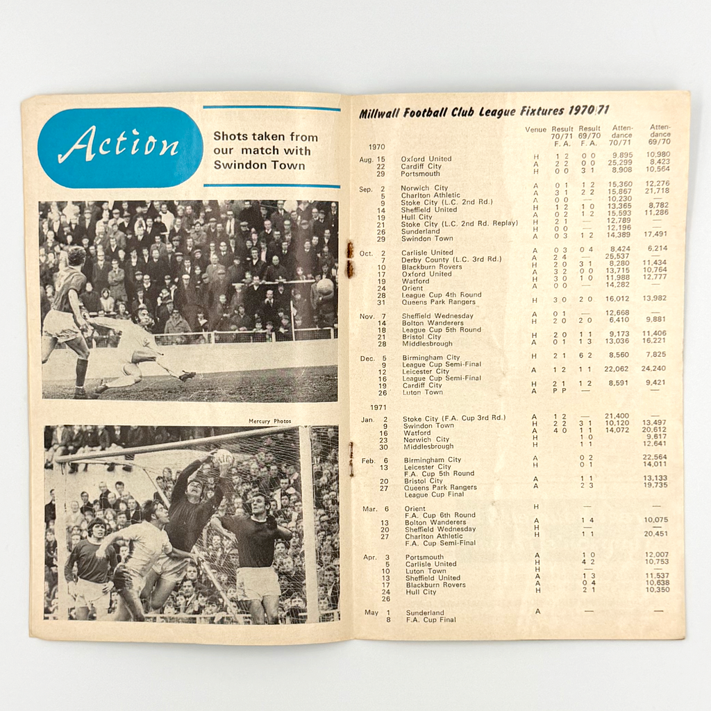 Millwall vs Norwich City Programme (23 January, 1971)