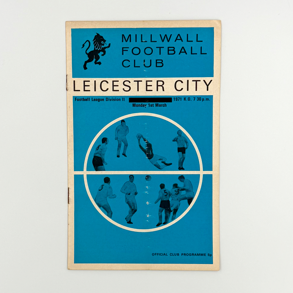 Millwall vs Leicester City Programme (1 March, 1971)