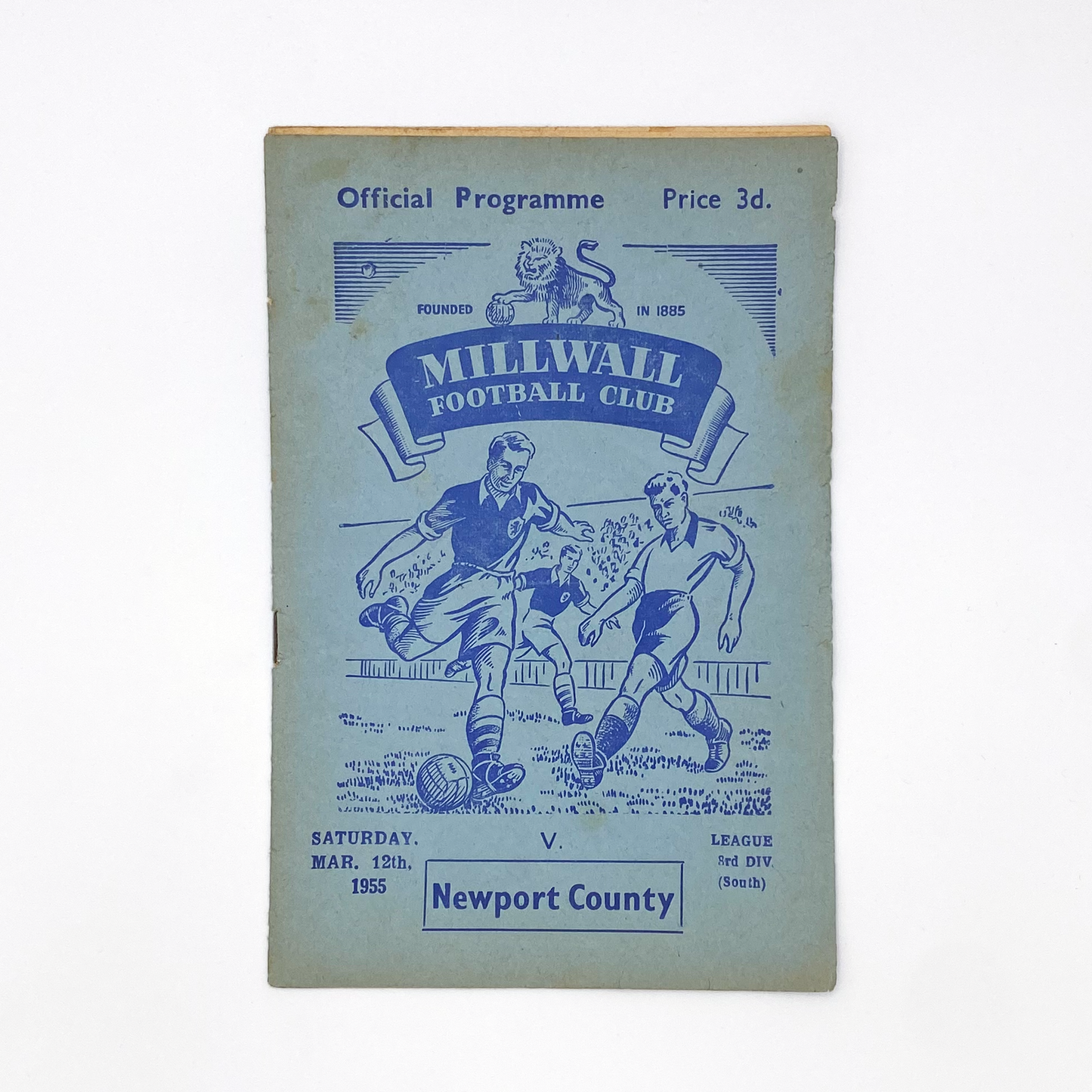 Millwall vs Newport County Programme (12 March, 1955)