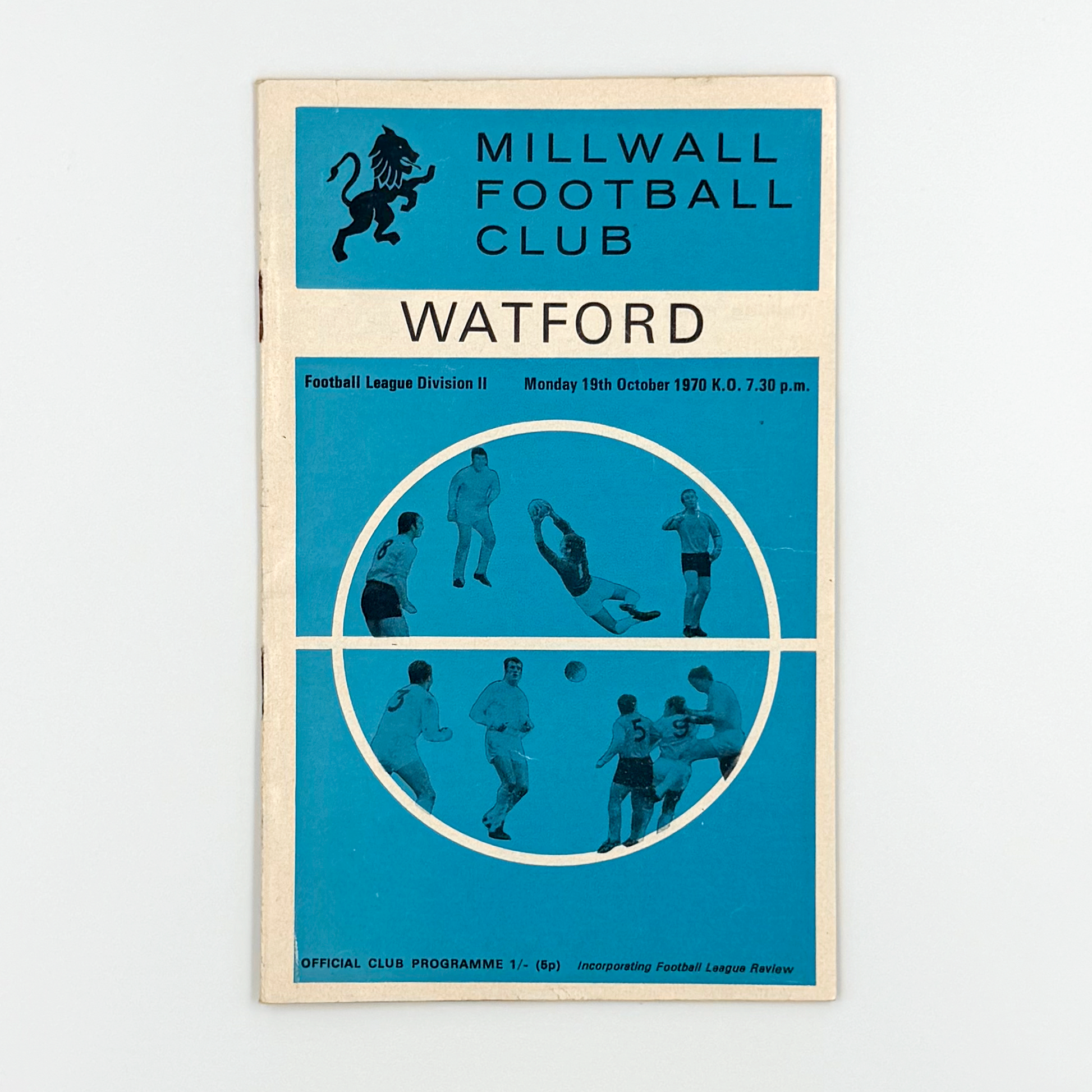 Millwall vs Watford Programme (19 October, 1970)