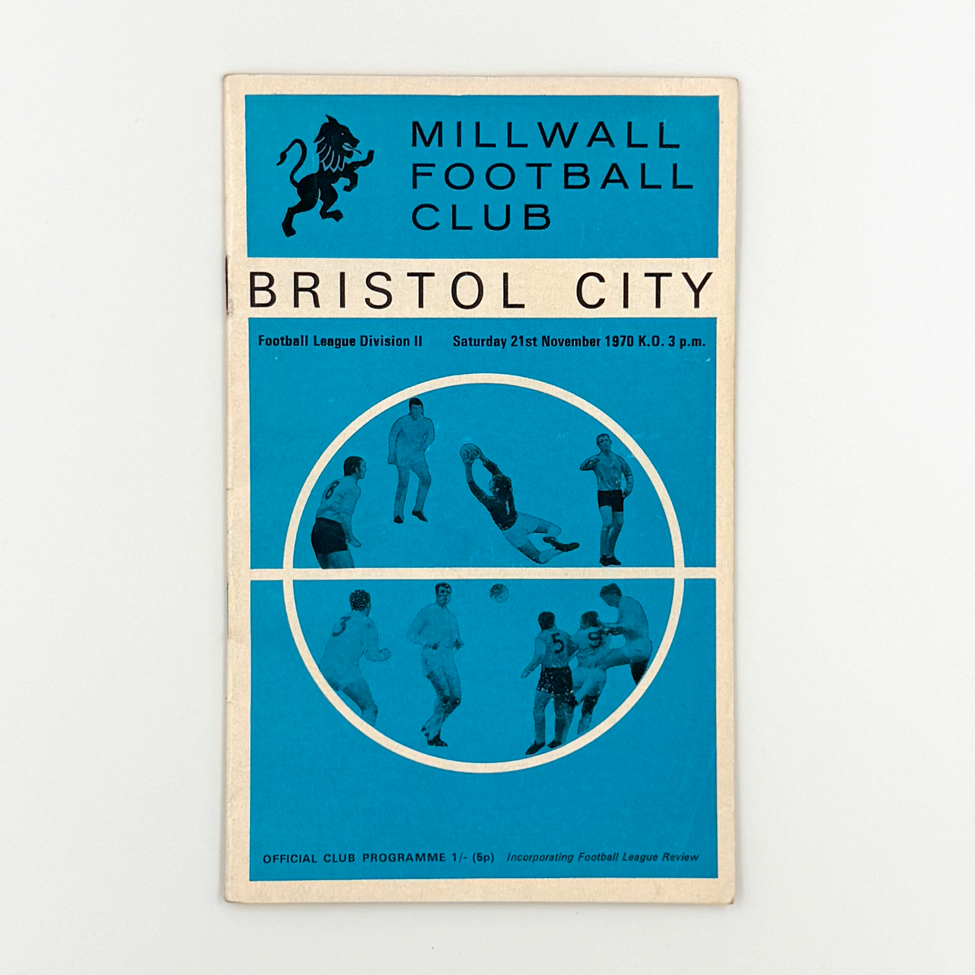 Millwall vs Bristol City Programme (21 November, 1970)